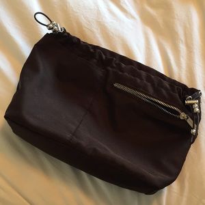 Uterque- Brown Purse organizer, silver hardware